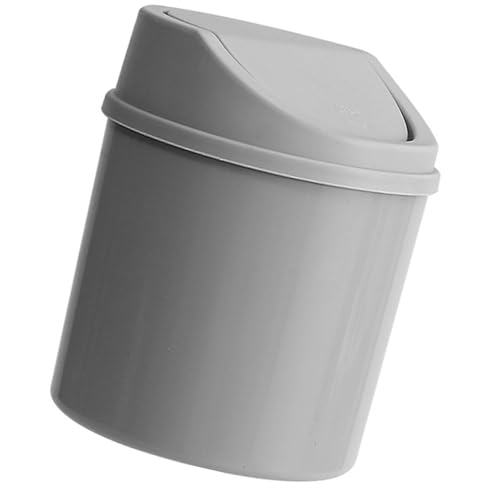 HIOPOIUYT Swing Deckel Mülleimer Für Schreibtisch PP Plastik Spar Design Design Für Heimbüro Abfallkorb Organisatoren Geschenk Home Schreibtisch Mülleimer von HIOPOIUYT