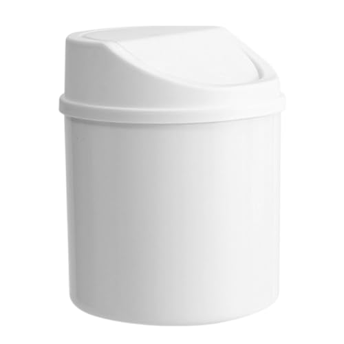 HIOPOIUYT Swing Deckel Mülleimer Für Schreibtisch PP Plastik Spar Design Design Für Heimbüro Abfallkorb Organisatoren Geschenk Home Schreibtisch Mülleimer von HIOPOIUYT