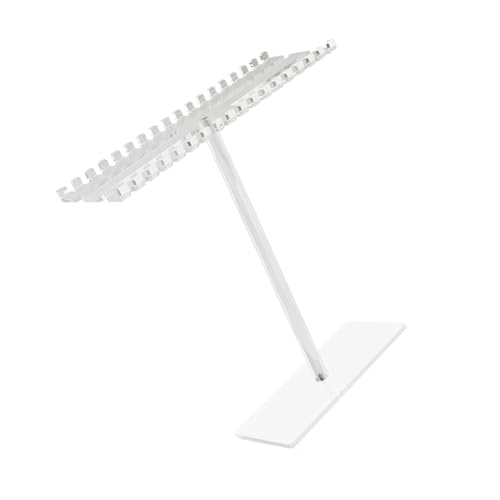 Schmuckständer aus Acryl, 36 Haken, vertikaler Organizer für Halsketten, Armbänder, dekoratives Regal für Arbeitsplatte, elegant, transparent, Schmuckdisplay für Zubehör von HIOPOIUYT