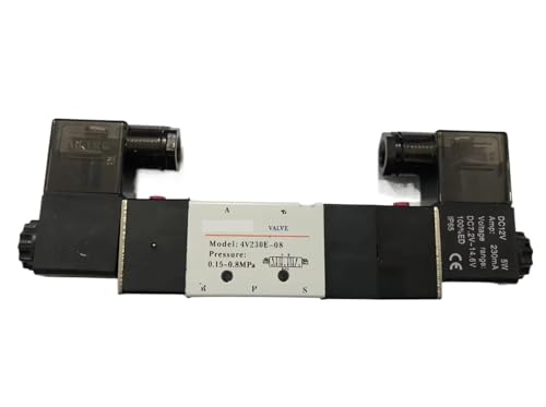 1/4'' Ports 4V230-08 4V230C-08 4V230E-08 3 Position 5 Way Air Solenoid Valve DC12V,DC24V Or AC110V AC220V(DC12V) von HIOUNVIHC