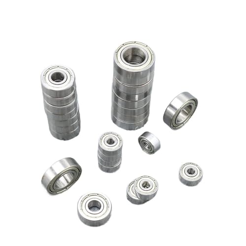 10 Stück Miniatur-Kugellager 2x5x2,5 3x7x3 3x8x4 4x7x2,5 4x8x3 8x22x7 for 3D-Druck, Fahrrad, RC-Auto, Spielzeug, 608zz, kleine Mini-Lager(ID 4x7x2.5mm) von HIOUNVIHC