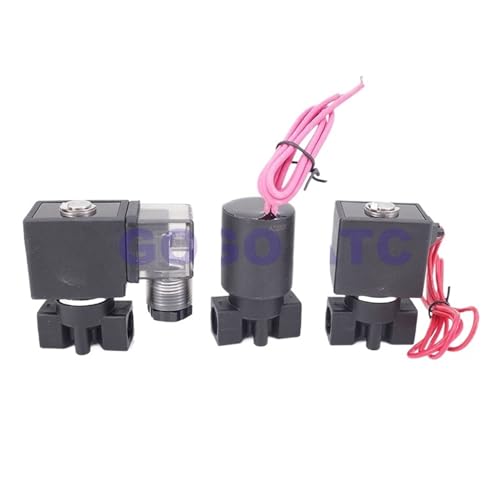 2 Weg MINI Kunststoff Magnetventil NBR/EPDM/FKM 1/8 1/4 Zoll Öffnung 2mm Normal Geschlossen GPA-02 Wasser Ventil 10bar 220V 12V 24V(NBR_AC24V_W11011) von HIOUNVIHC