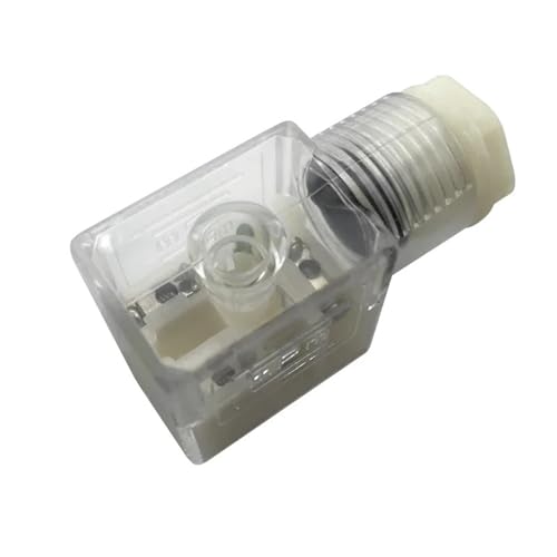 43650B MPM Junction Box 4V210 4V310 Solenoid Valve Coil Plug With Light LED(Transparent AC Light) von HIOUNVIHC