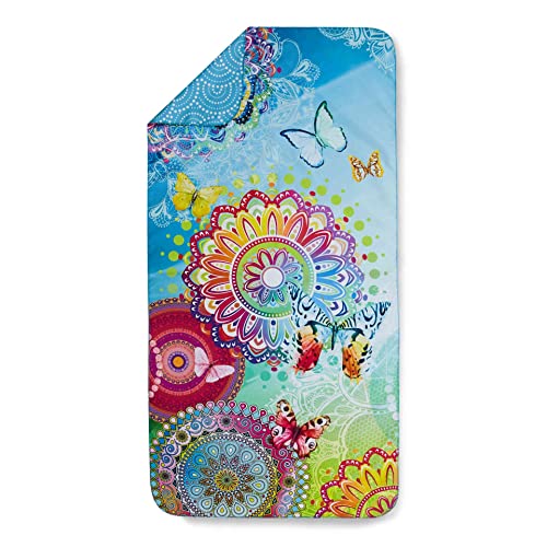 HIP Microfaser Strandhandtücher 2 Größen 50 x 100 cm Mystic türkis von Hip