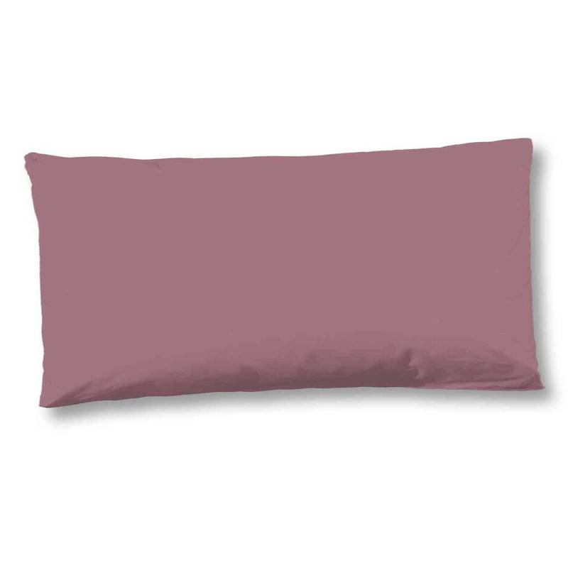 home24 Kissenbezug Uni Satin Pink/Pink 40 x 80 x 3cm Baumwollstoff von home24