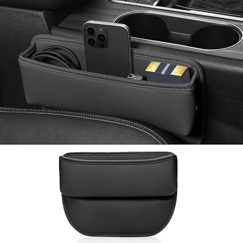 HIPATU Aufbewahrungsbox für Autositze für Honda Accord Airwave Civic CR-V Fit FR-V H-RV Jazz Odyssey, Autositz Seitentaschen Organizer Lückenfüller Zubehör,C-Black von HIPATU