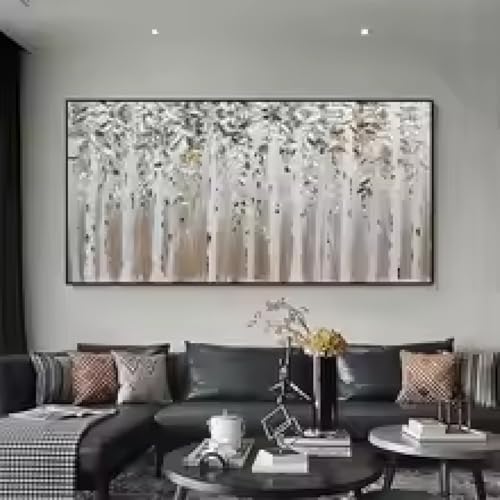 HIPWST Birke Baum Ölgemälde auf Leinwand Große strukturierte Wandkunst Wohnzimmer Wanddekoration Wald Wandkunst Malerei 80x160cm InternalFrame HIPWST Birke Baum Ölgemälde auf Leinwand Große strukturierte Wandkunst Wohnzimmer Wanddekoration Wald Wandkunst Malerei 80x160cm InternalFrame von HIPWST