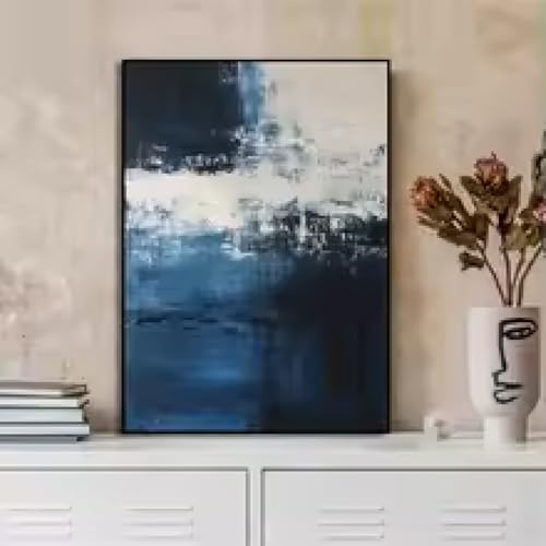 HIPWST Deep Blue Abstract Poster Print Canvas Art Pictures Home for Living Room and Bedroom Room Wall Decor Painting 60x80cm Frameless HIPWST Deep Blue Abstract Poster Print Canvas Art Pictures Home for Living Room and Bedroom Room Wall Decor Painting 60x80cm Frameless von HIPWST