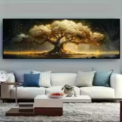 HIPWST Extra-Large Tree of Life Abstract Canvas Prints Poster Vibrant Modern Large Horizontal Art Prints Home Decor 20x60cm Frameless HIPWST Extra-Large Tree of Life Abstract Canvas Prints Poster Vibrant Modern Large Horizontal Art Prints Home Decor 20x60cm Frameless von HIPWST