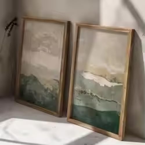 HIPWST Retro Wabi Sabi Mountains Abstract Canvas Print Poster Modern Minimalist Art Print Home Decor Wall Art Poster 60x90cmx2 Frameless HIPWST Retro Wabi Sabi Mountains Abstract Canvas Print Poster Modern Minimalist Art Print Home Decor Wall Art Poster 60x90cmx2 Frameless von HIPWST