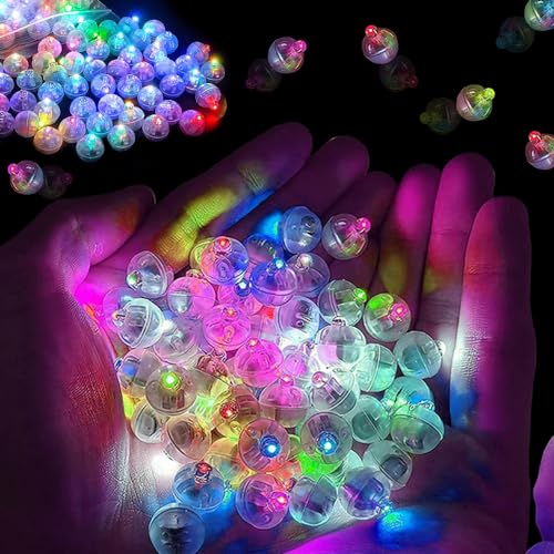 120 Stück Runde LED Ballons Lichter,Runde LED Ballons Lichter Party,Mini LED Ballonlichter,LED Ballon Licht Superhelle,LED Ballons Lichter,Weihnachten,Geburtstagsfeiern,Hochzeitsdekoration（Farbe） von HIQE-FL