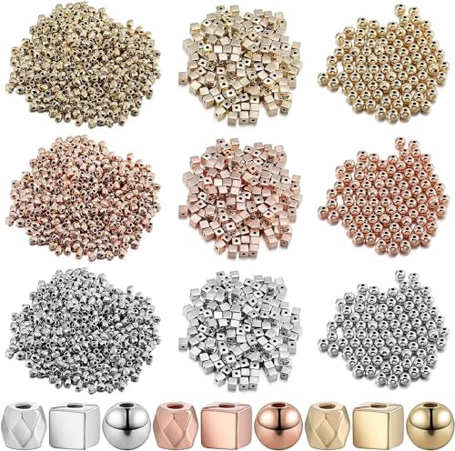 HIQE-FL 3840 Stück Metallperlen,4mm Metall Spacer Bulk perlen,Abstandsperlen,Runde Messing Spacer Perlen,Perlen Silber Distanzperlen Set,DIY Schmuck Basteln Armbänder HIQE-FL 3840 Stück Metallperlen,4mm Metall Spacer Bulk perlen,Abstandsperlen,Runde Messing Spacer Perlen,Perlen Silber Distanzperlen Set,DIY Schmuck Basteln Armbänder von HIQE-FL