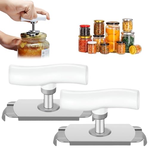 Effortless Arthritis Jar Opener,2 Stück Glasöffner Schraubdeckelöffner,Deckelöffner für Schraubgläser,Dosenöffner Senioren,Dosenöffner Manuell,für Familie,Picknick,Geschäft von HIQE-FL