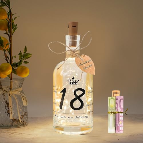 HIQE-FL Geldgeschenke LED Flaschenlicht,18 Geburtstag Leuchtflasche Coole Geschenkideen, LED Flaschenlicht mit Spruch,Geldgeschenke Geburtstag,Geburtstagsgeschenk HIQE-FL Geldgeschenke LED Flaschenlicht,18 Geburtstag Leuchtflasche Coole Geschenkideen, LED Flaschenlicht mit Spruch,Geldgeschenke Geburtstag,Geburtstagsgeschenk von HIQE-FL