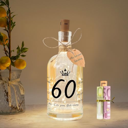 HIQE-FL Geldgeschenke LED Flaschenlicht,60 Geburtstag Leuchtflasche Coole Geschenkideen, LED Flaschenlicht mit Spruch,Geldgeschenke Geburtstag,Geburtstagsgeschenk HIQE-FL Geldgeschenke LED Flaschenlicht,60 Geburtstag Leuchtflasche Coole Geschenkideen, LED Flaschenlicht mit Spruch,Geldgeschenke Geburtstag,Geburtstagsgeschenk von HIQE-FL