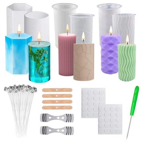 HIQE-FL Kerzenform Bubble Kerzen Kit,6 Stück Kerzenformen zum Gießen,Bubble Kerzenform,Silikonformen Kerzen,Kerzen Formen Silikon,für DIY Aromatherapie Kerzen Herstellung Supplies,BPA-Frei HIQE-FL Kerzenform Bubble Kerzen Kit,6 Stück Kerzenformen zum Gießen,Bubble Kerzenform,Silikonformen Kerzen,Kerzen Formen Silikon,für DIY Aromatherapie Kerzen Herstellung Supplies,BPA-Frei von HIQE-FL