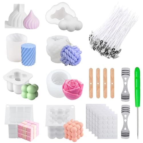 HIQE-FL Kerzenform Bubble Kerzen Kit,8 Stück Kerzenformen zum Gießen,Bubble Kerzenform,Silikonformen Kerzen,Kerzen Formen Silikon,für DIY Aromatherapie Kerzen Herstellung Supplies,BPA-Frei HIQE-FL Kerzenform Bubble Kerzen Kit,8 Stück Kerzenformen zum Gießen,Bubble Kerzenform,Silikonformen Kerzen,Kerzen Formen Silikon,für DIY Aromatherapie Kerzen Herstellung Supplies,BPA-Frei von HIQE-FL