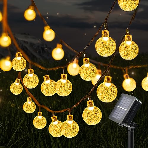 HIQE-FL Lichterkette Außen Solar,Solarlichterkette Außen Wetterfest,12M 100 LED Solar Lichterkette Aussen mit 8 Modi,Solar Lichterkette für Garten,Outdoor Lichterkette Solar,Solar Weihnachten Außen von HIQE-FL