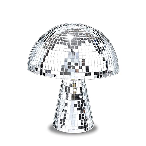 HIQE-FL Spiegel Pilz Disco Kugel,Pilz Disco Kugel Ornament,Glitzer,Pilz Discokugel,Deko Discokugel Pilz,Dekoration von HIQE-FL