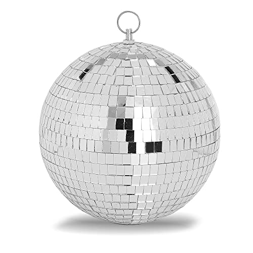 Spiegel Disco Ball 20cm Christbaumkugeln Spiegelkugel für Lichteffekte,Hängendes Disco-Licht,Leichte Spiegeldekoration für Decke,Party Deko,Mottoparty von HIQE-FL