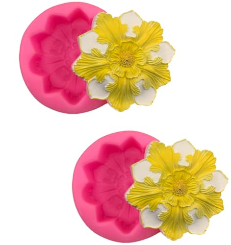 Fondant Form 2 Stück Große Blütenblatt-Blumen-Silikonform Für Fondant, Kuchen, Backen, Seife von HIRAIDAI