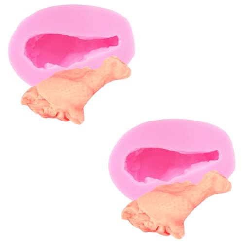 Fondantform 2 Stück Hähnchenkeulen Silikonform Schokolade Kuchen Dekoration Diy Backen von HIRAIDAI
