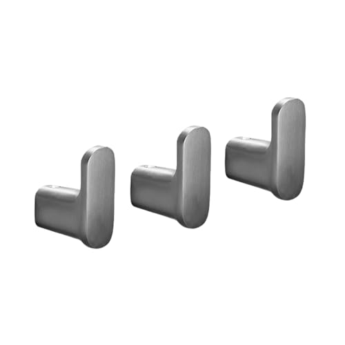 HIRAIDAI Selbstklebender Haken Aus Edelstahl3Er Pack Messinghaken 3,2CM Gestanzt Für Schlafzimmer, Badezimmer, Kleiderschrank Und Eingangstür – Gun Grey Punched HIRAIDAI Selbstklebender Haken Aus Edelstahl3Er Pack Messinghaken 3,2CM Gestanzt Für Schlafzimmer, Badezimmer, Kleiderschrank Und Eingangstür – Gun Grey Punched von HIRAIDAI