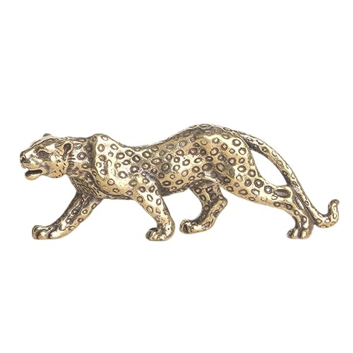 HIRAIDAI Statue Deko Retro Reiner Messing Leopard Desktop Büro Dekoration Handwerk Teetisch Alte Bronze Ware 92 * 30 Mm von HIRAIDAI