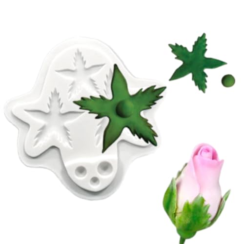 HIRAIDAI Kuchen Fondant Mold 2 Stück~ Fünfblättriges Blumenblatt, Fünfzackiger Stern, Fondant-Schokoladenkuchenform von HIRAIDAI