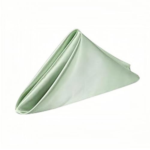 Stoffserviette 12 Stücke Satinservietten 43X43Cm Cup Flower Hoteltuch Einfarbiges Serviettentuch - Salbeigrün von HIRAIDAI