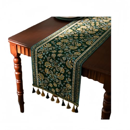Tischläufer Couchtisch-Tischdecke, Grünes Blatt-Tischtuch, Jacquard, Essflagge, Bettflagge, Tischdecke, 35X180cm Tischläufer Couchtisch-Tischdecke, Grünes Blatt-Tischtuch, Jacquard, Essflagge, Bettflagge, Tischdecke, 35X180cm von HIRAIDAI