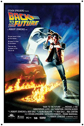 HISIMPLE Metallischer Film-Poster Zurück in die Zukunft Pulp Fiction 20 x 30 cm Wandmontage Metallfarben Cartoon Bar, Kaffeehaus, Wohnzimmer, Heimbüro von HISIMPLE