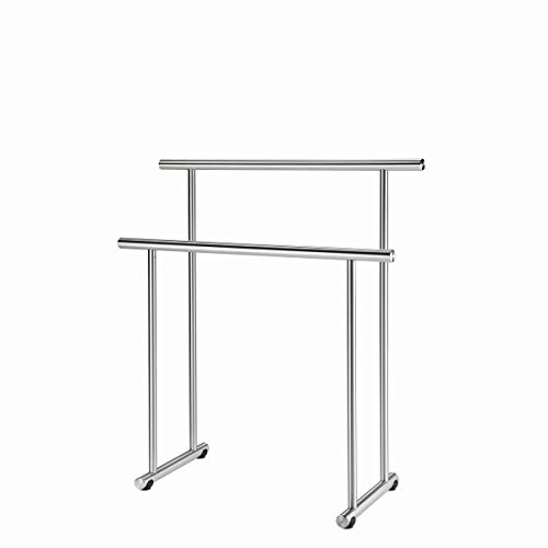 Hiska massiver standfester Handtuchständer aus Edelstahl, freistehender Handtuchhalter, HxBxT: 86x76x32 cm oder in Wunschbreite von HISKA