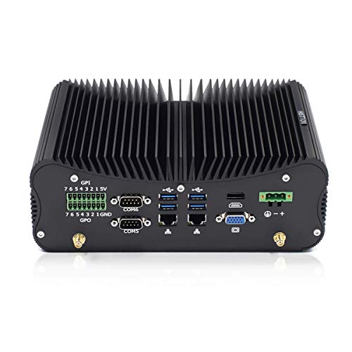 HISTTON Fanless Mini PC Industrial Mini Computer Windows 10 Pro, Intel Core i7-8550U DDR4 16GB RAM, 128GB SSD 14Pin GPIO RS232 COM LPT PS/2, LAN, HDMI, VGA, WiFi von HISTTON