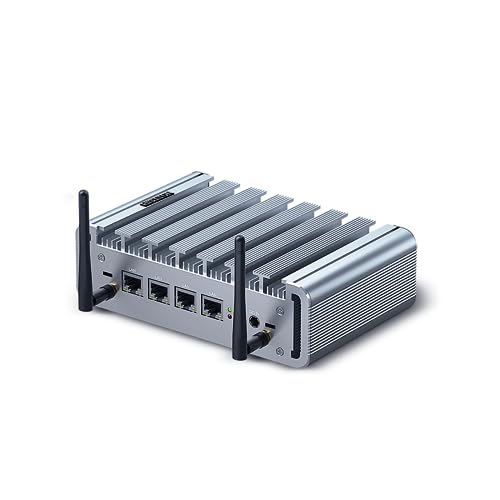 HISTTON Firewall Mini PC Celeron J4125 Router Computer 2.5GbE Gigabit LAN, DDR4 4GB RAM 128GB SSD Fanless Micro Firewall Appliance, AES-NI, SIM Slot, HD-MI, VGA, 2 USB3.0, Support Pf-Sense OPNsense von HISTTON