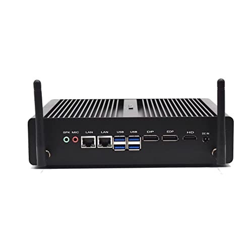 Windows 11 Pro Mini Desktop PC, Fanless Mini Computer Desktop PC Intel Core i7-8550U, 32GB RAM 512GB SSD, UHD Graphics 620, Dual LAN/Dual WiFi/BT 4.0/4K, HD, DP and EDP Output, Support Win 10/Linux von HISTTON