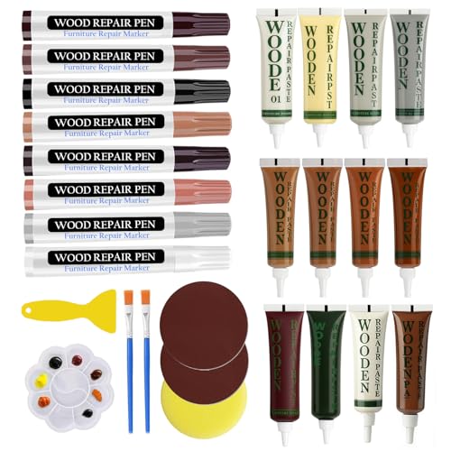 Laminat Reparaturset Holz Reparaturset Möbel Reparaturset Möbel Reparatur set-stellt jede Holzoberfläche wieder her Kratzer für Holztüren Tische Schränke Mehrfarbig Passend von HISUMER