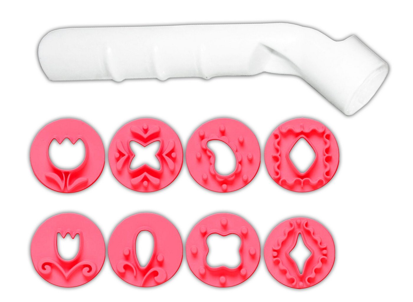 HIT Trading Ausstechform Ausstechformen Set 9-tlg Handgriff Fondant Ausstechform Marzipan 8, (9-St), Stempel Ausstech Ausstecher von HIT Trading
