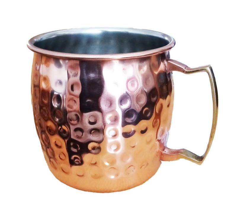 HIT Trading Becher MOSCOW MULE BECHER "Hammerschlag" 500ml aus Kupfer und Edelstahl 50 von HIT Trading