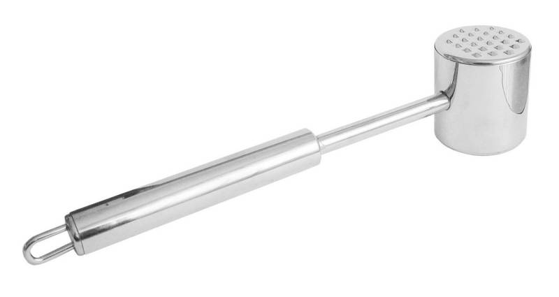 HIT Trading Fleischhammer FLEISCHHAMMER 26cm Edelstahl 18/10 Fleischklopfer Schnitzelklopfer 54, rostfrei von HIT Trading