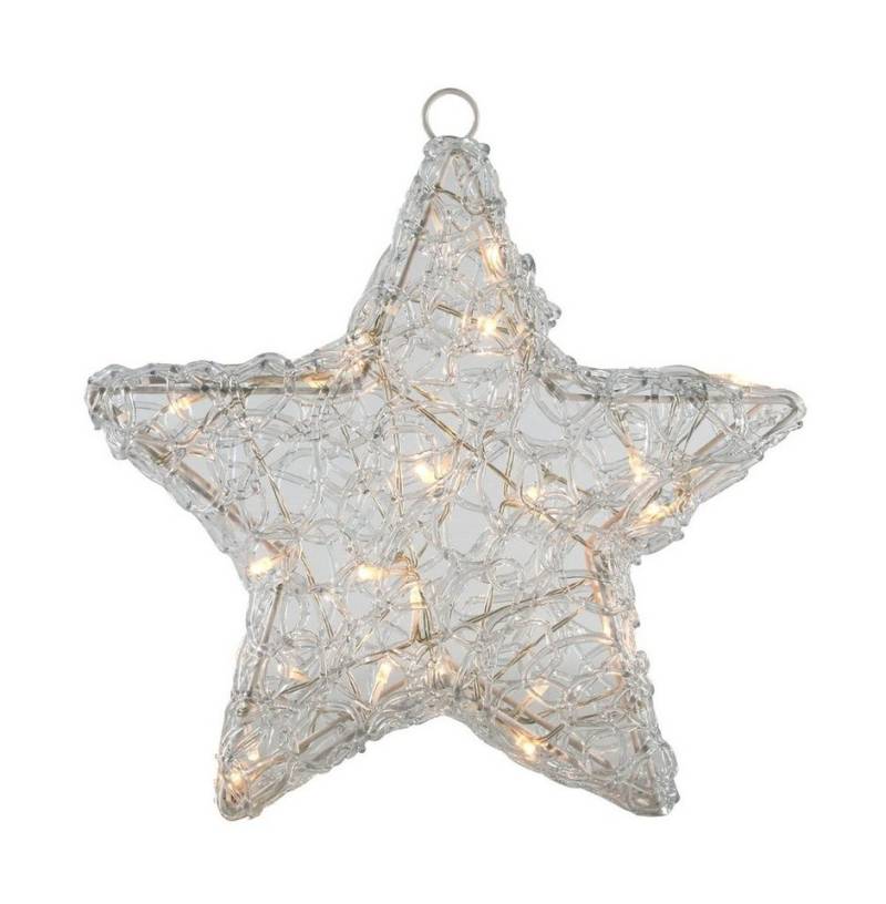 HIT Trading LED Stern LANA, 30 x 30 cm, Weiß, Soft-Acryl, Blinkend, LED fest integriert von HIT Trading