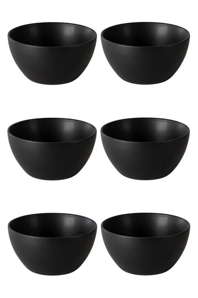 HIT Trading Müslischale BRUNCH, Schwarz, Ø 14 cm, Steingut, (6-tlg), spülmaschinenfest von HIT Trading