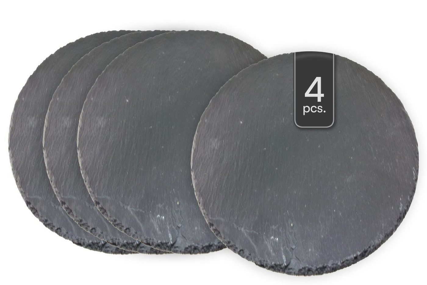 HIT Trading Platzteller Schieferplatte RILEY, Anthrazit, Ø 30 cm, Set, 4-tlg., Schiefer HIT Trading Platzteller Schieferplatte RILEY, Anthrazit, Ø 30 cm, Set, 4-tlg., Schiefer von HIT Trading