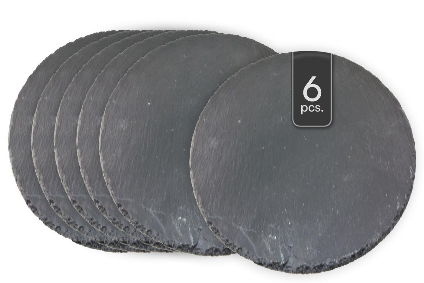 HIT Trading Platzteller Schieferplatte RILEY, Anthrazit, Ø 30 cm, Set, 6-tlg., Schiefer HIT Trading Platzteller Schieferplatte RILEY, Anthrazit, Ø 30 cm, Set, 6-tlg., Schiefer von HIT Trading