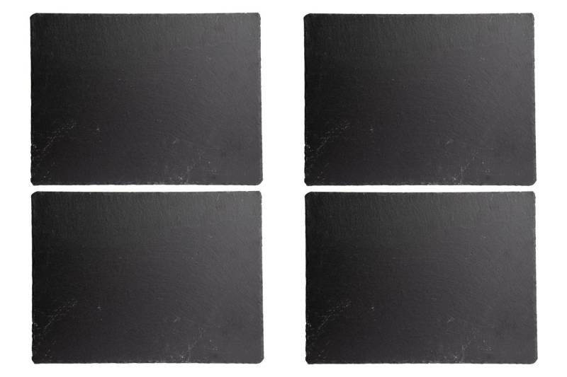 HIT Trading Platzteller Schieferplatten 4er Set RYLEE, Grau, B 40 cm von HIT Trading