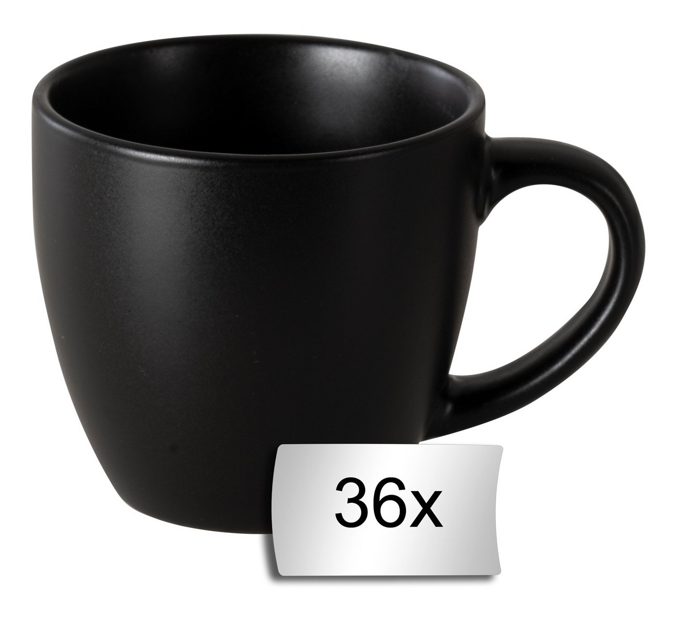 HIT Trading Tasse Kaffeebecher BRUNCH, Schwarz, 150 ml, Porzellan von HIT Trading