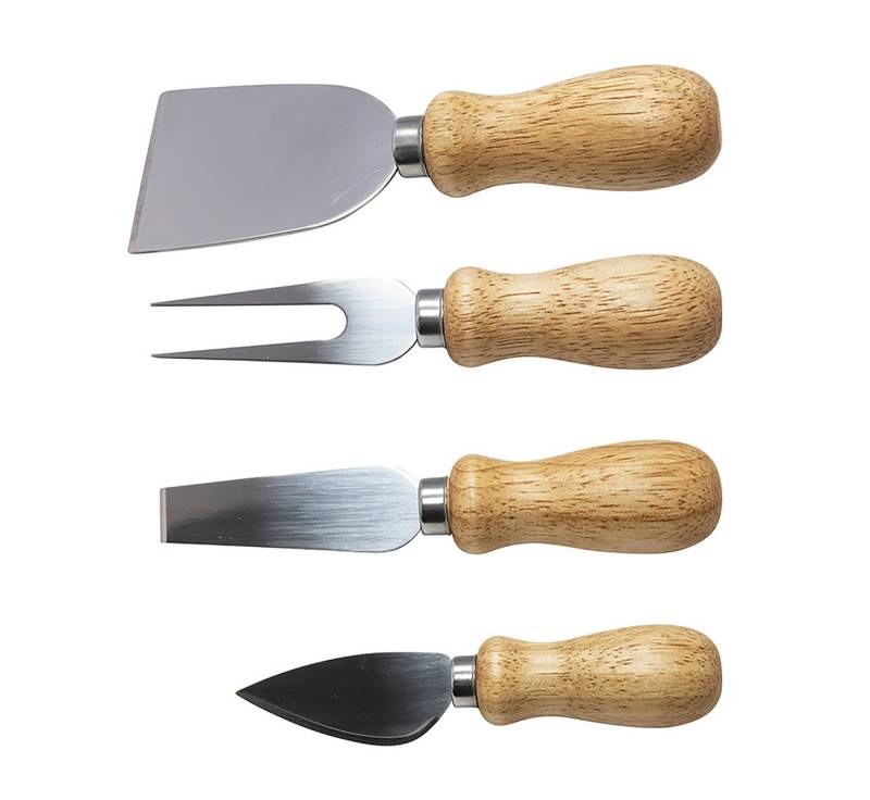 HIT Trading Käsemesser KÄSEBESTECK 4er Set Käsemesser Käseschneider Käsegabel 02, Käse Messer Gabel Besteck von HIT Trading