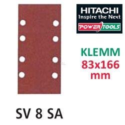 HIKOKI 753017 - Papel de lija para lijadoras orbitales 83x166 mm grano 180 Clip-on (Envase 10 ud.) von Hitachi