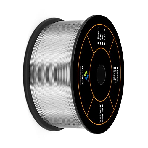 HITBOX MIG MAG Fülldraht Schweißdraht 1KG/2.2lb 0.8mm - E71T-GS für Schweißgerät fülldraht ohne gas Schweißgerät MIG Schweißdraht von HITBOX