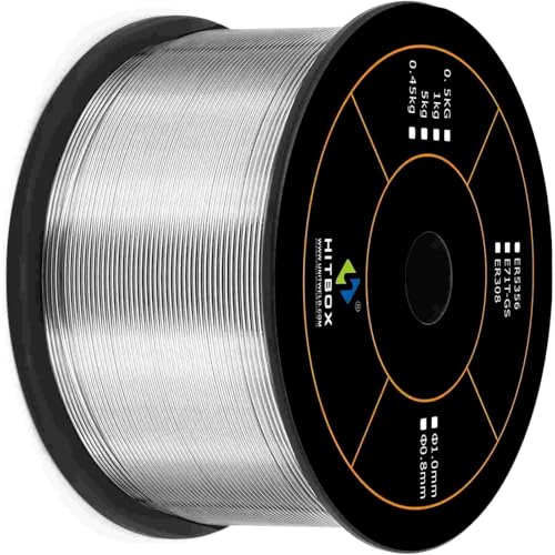 HITBOX Fülldraht ohne Gas E71T-GS 0,9mm 1kg MIG/MAG Universal-Schweißdraht D100 Drahtrolle für Stahl- & Metallschweißung von HITBOX